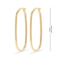 thumbnail image 4 of Charmsy 925 Sterling Silver Post Gold Plated Oval Large Hoop Earrings for Women 52mm, 4 of 5