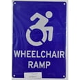 thumbnail image 2 of Wheelchair RAMP Sign (Aluminium Reflective,Rust Free, Blue 7x10)-The Pour Tous Blue LINE, 2 of 4
