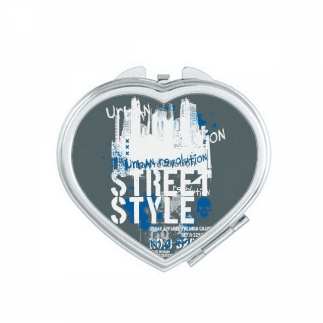 Graffiti Rue Point de Repère Motif Art Urbain Miroir Grossissant de Voyage Portable de Poche Maquillage