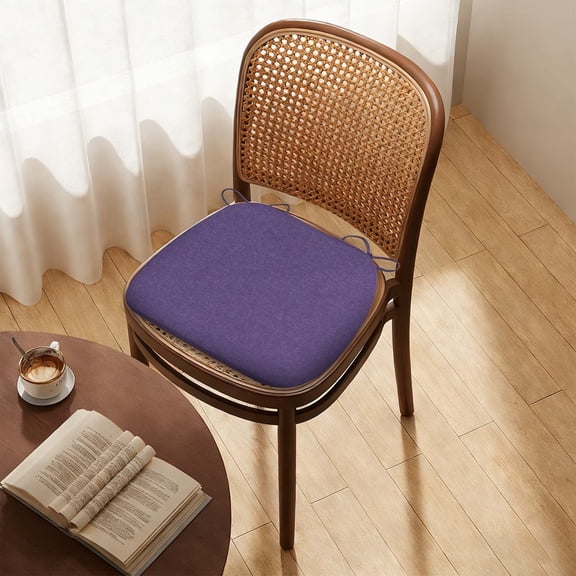 Seat Cushion Cozival 5Cm Thickened Seat Cushion, U-Shaped Dining Chair Cushion with Adjustable Straps - High-Density Memory Foam, Breathable Cover, Four-Season Comfort, Dining Chair Pad, Purple