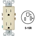 thumbnail image 2 of Enchufe eléctrico Leviton Decora, termoplástico resistente a los impactos, 2 of 3