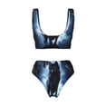 thumbnail image 6 of Rocae Night Scene of Wolves for Bikini Set for Women Two Piece Sexy High Swimsuits Split Crossover Bikini Large, 6 of 9