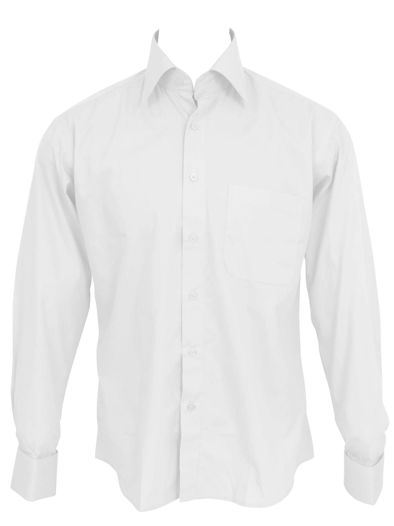 Mens Dress Shirt Ivory Off White Modern Fit Wrinkle-Free Cotton Blend Amanti 
