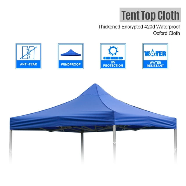 Auvent de Tente Extérieur en Tissu pour Camping, Imperméable, Résistant à l'Usure, Résistant aux UV, Auvent Amovible, Toile de Toit de Tente