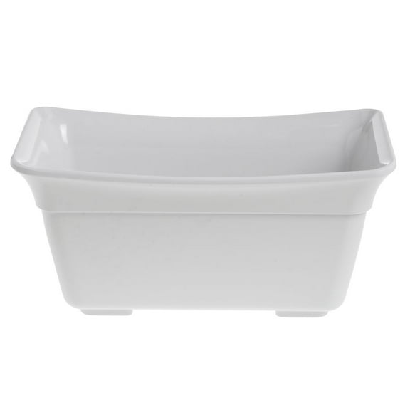 HUBERT® Food Pan 1/3 Size White Curveware Pan - 6 1/4" L x 12" W x 6" D