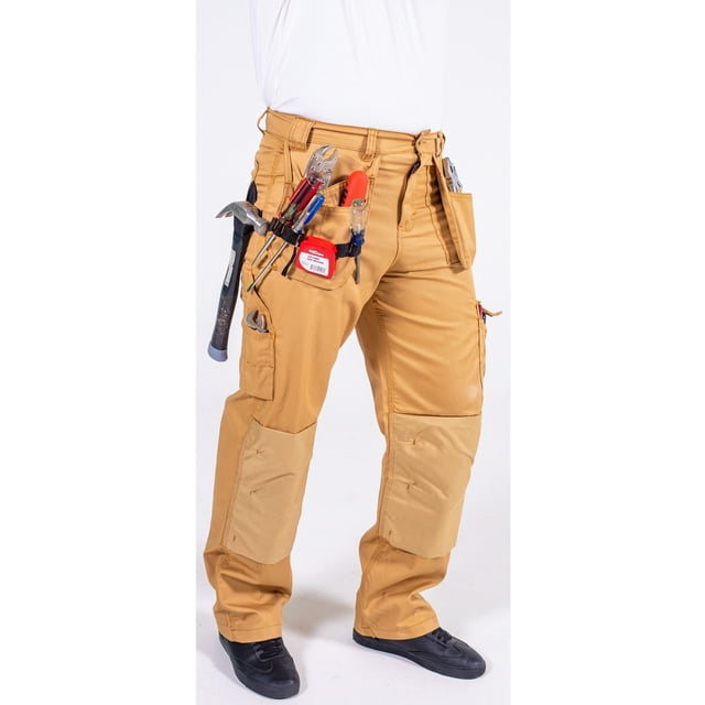 Mens Workwear Trousers Cargo Utility Work Pants with Cordura Knee Reinforcement