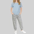 thumbnail image 3 of Qtocio Big Girls 2 Piece Outfits Solid Color Short Sleeve Tee Tops and Long Pants Casual Daily Style Lightweight Soft Summer Matching Set for Kids, 3 of 5