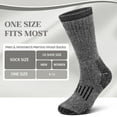 thumbnail image 2 of Loritta 3 Pairs 80% Merino Wool Hiking Socks for Men Women Warm Thermal Hiking Boot Cushion Crew Socks Size 9-12, 2 of 7