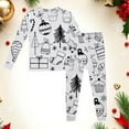 thumbnail image 2 of Girls Christmas Pajamas Color Your Own Pajamas Long Sleeve Crew Neck Top with Pajamas Pants for Boy and Girl Kids Holiday Pajamas Color Your Own Fun Designs, 2 of 3