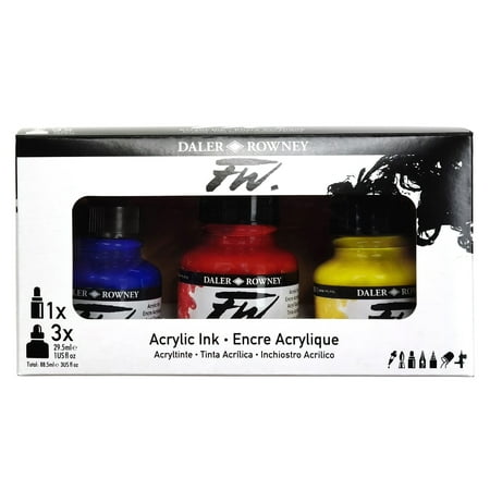 UPC: 5011386127514 | Daler-Rowney FW Acrylic Artists Ink Set  3-Color Starter Set