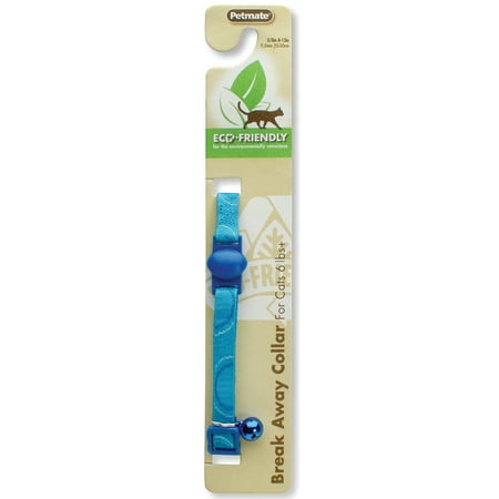 Eco Dog Collar - Petmate Eco Breakaway Adjustable Cat Collar Circles Green 3/8 X 8-12in