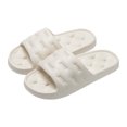 thumbnail image 3 of Xunlbb Lightweight Sandals for Women Comfort Non-Slip Pillow House Sandals Waterproof Shower Shoes Indoor Slides Bathroom Sandals Slip On Slide Sandals Easy to Clean 36-38, 3 of 5