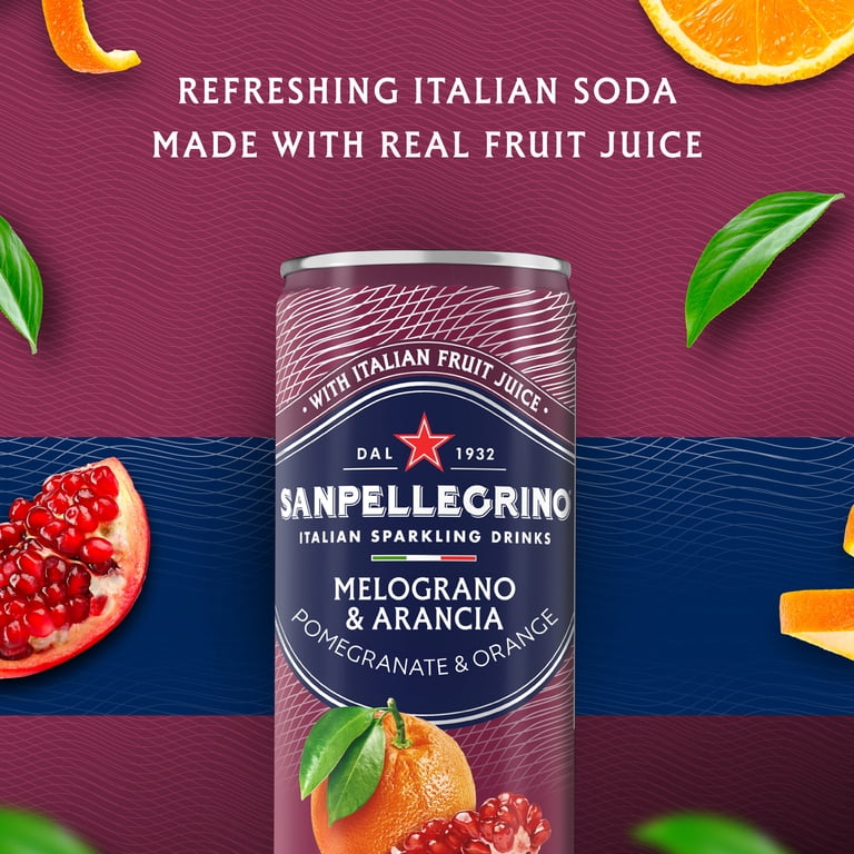 Sanpellegrino Melograno Arancia Sparkling Drink, 11.15 fl oz, 24 Pack photo 2