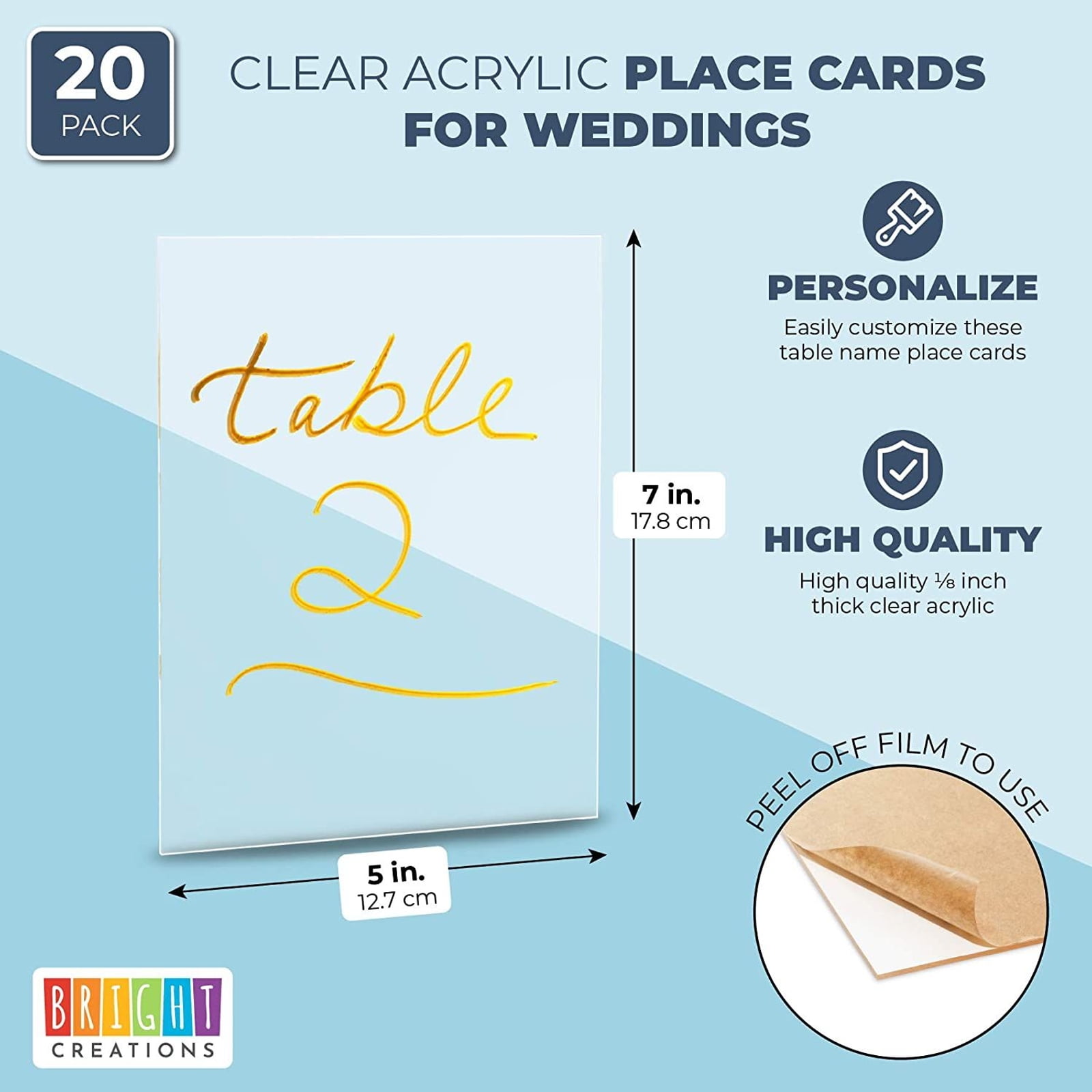 20 Cartons De Placement Acrylique Transparent Hexagonal Avec Supports - Cartes Nom De Table Mariage 11x10cm