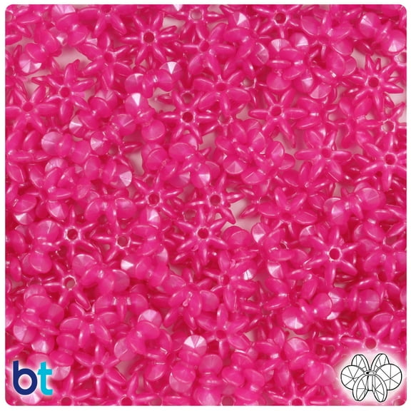 BeadTin Hot Pink Pearl 10mm SunBurst Craft Beads (450pcs)