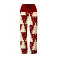 thumbnail image 6 of Ofreoo Christmas Linen Pants For Women High Waisted Pants Drawstring Elastic Business Casual Pants Loose And Comfortable Commuting Pants With Pockets, 6 of 6