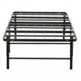 thumbnail image 3 of Solid Metal Platform Bed Base Twin Size Mattress Foundation Bed Frame, Black, 3 of 6
