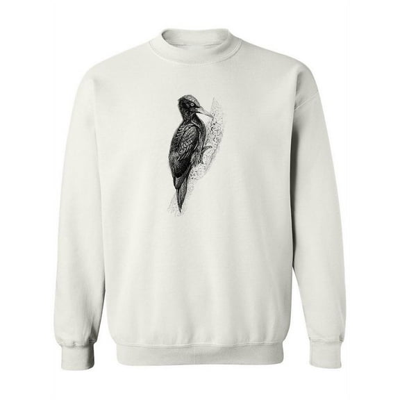 Black Woodpecker Sketch Sweatshirt Women -Image by Shutterstock, Female 3X-Large