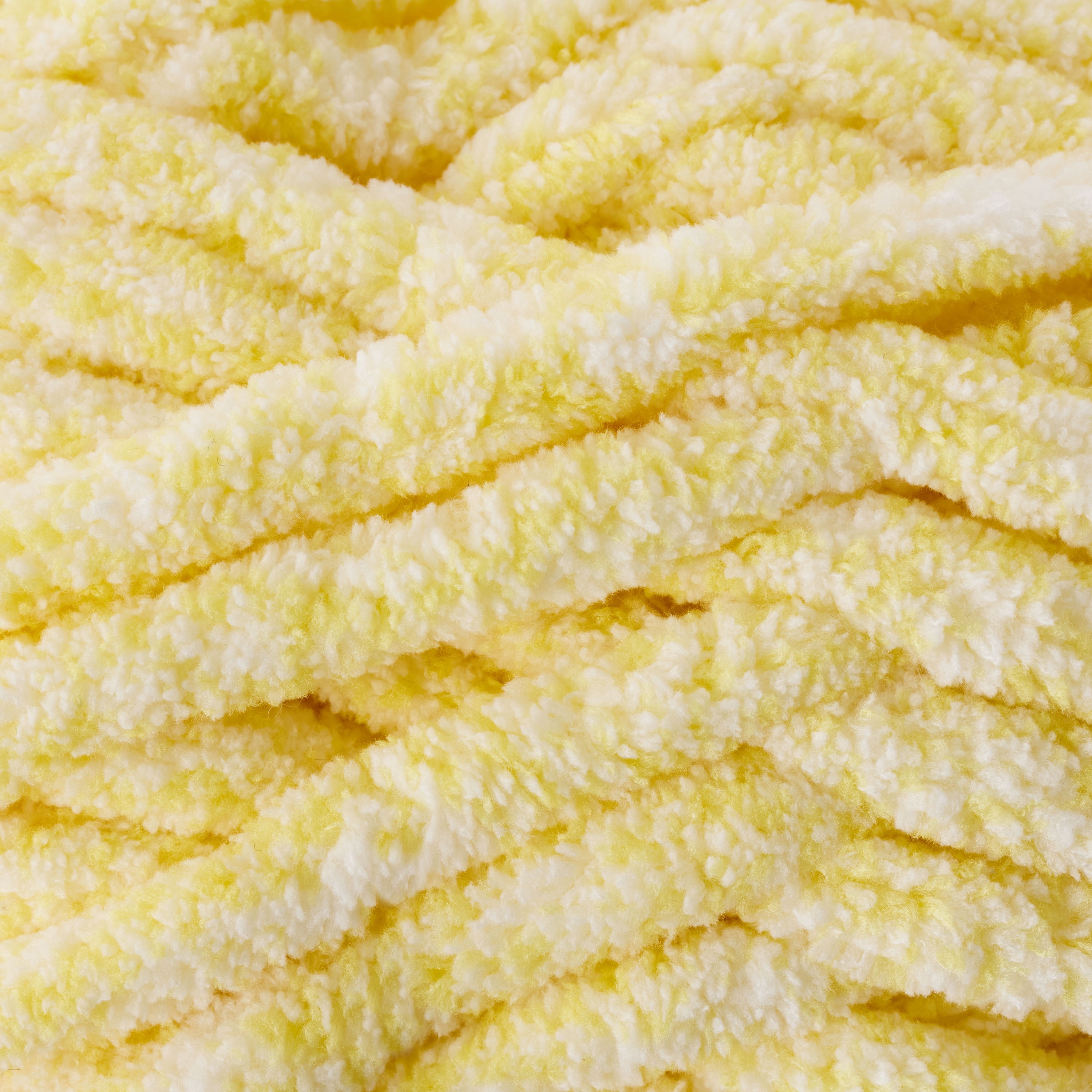 Mainstays Heathered Chenille Yarn 33 yd Lemonade 100% Polyester Super Bulky pack of 4