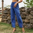 thumbnail image 2 of Vedolay Bell Bottom Jeans for Women Jeans High Waisted Straight Leg Denim Pants,BU2 S, 2 of 5