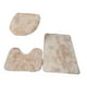 thumbnail image 1 of Juego de 3 alfombrillas de baño con tapa de inodoro, antideslizantes, para decoración del baño. marrón claro, 1 of 9