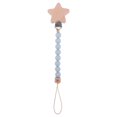 thumbnail image 1 of Cadena de silicona para chupete con cuentas, clip para chupete con forma de estrella de haya, embalaje para bebé, patrón de haya, cadena anticaída para chupete de haya, 1 of 6