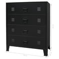 thumbnail image 2 of vidaXL Commode Métal Style Industriel 78x40x93 cm Noir, 2 of 7