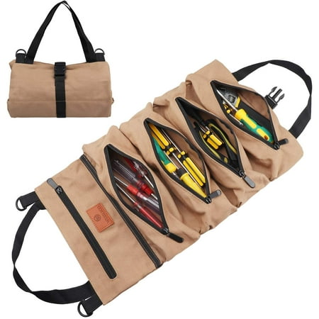 

Tool Roll Organizer Multifunctional Canvas Tool Roll (Khaki)