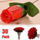 thumbnail image 3 of 30 rosas artificiales realistas para decoración del hogar, bodas y fiestas, color rojo, 3 of 7