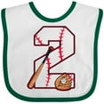 thumbnail image 3 of Inktastic Baseball Second Birthday- Two Years Old Boys or Girls Baby Bib, 3 of 4