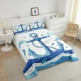 thumbnail image 4 of Erosebridal Retro Anchor Bedding Twin Comforter Set,Abstract Stripes Down Comforter,Teens Room Decorative,Reversible,Lightweight,2pcs, 4 of 7