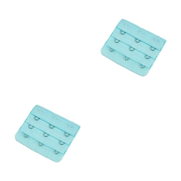 Minnieouse Correa de extensión sujetador extensor hebilla 3 accesorios de gancho abrazadera elástica Clips ajustables reemplazo 3 filas para azul brillante 2piezas