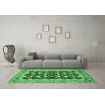 thumbnail image 3 of Ahgly Company Indoor Square Abstract Emerald Green Modern Area Rugs, 3' Square, 3 of 4