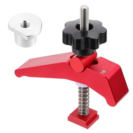 

Aluminium Alloy T-track Clamp Sliding Chute Woodworking Hold Down Clamp (Red)