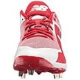 thumbnail image 4 of New Balance Men's L4040v4 Metal Baseball Shoe, Red/White, 11 D US, 4 of 4