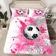 thumbnail image 2 of Homewish Gamer Football Soccer Boy 3pcs Twin Sheet Sets,Sport Theme Twin Fitted Sheet,Graffiti Splash Breathable Flat Sheet,Super Cozy Room Decor, 2 of 7