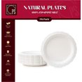 thumbnail image 4 of Disposable Sugar Cane Bagasse Plates – 100% Compostable, Eco-friendly Natural Sugarcane Fiber Plates – 10” Biodegradable Plates For Parties, Weddings, Thanksgiving & More [216-Pack] Posh Setting, 4 of 5