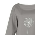 thumbnail image 6 of IROINNID Ladies Long Sleeve T Shirts O-Neck Printing Loose Home Autumn T-shirt Tops,Gray, 6 of 6