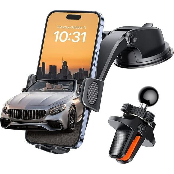 Car Phone Holder, Car Phone Mount Cradle Stable Suction With 360 Rotation