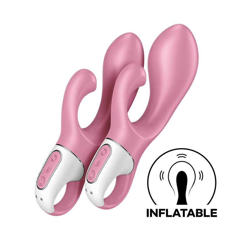 2 Pump Stimulation, with Vibration Rabbit Air Stimulator, 12 Waterproof, and Clit - Inflatable Vibrator Dildo, Rechargeable G-Spot Vibrating - Bunny Powerful Clitoris Programs Satisfyer Shaft