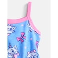 thumbnail image 6 of Disney Classics Marie Baby Girls Spaghetti Strap Print Romper with Matching Bow Headband, Sizes 0/3M-24M, 6 of 7