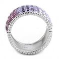 thumbnail image 3 of High polished (no plating) Stainless Steel Ring with Top Grade Crystal in Multi Color for Women Multi Color Stone Color Style TK3703 Size 6, 3 of 6
