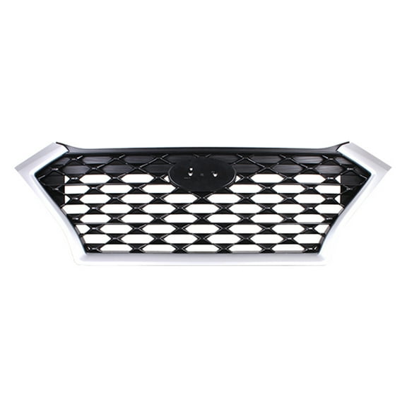 New  OE Black W/Silver Molding Front Grille Replaces 86350D3500 One Piece fits 2019-2021 Hyundai Tucson Essential Sport Utility 4-Door
