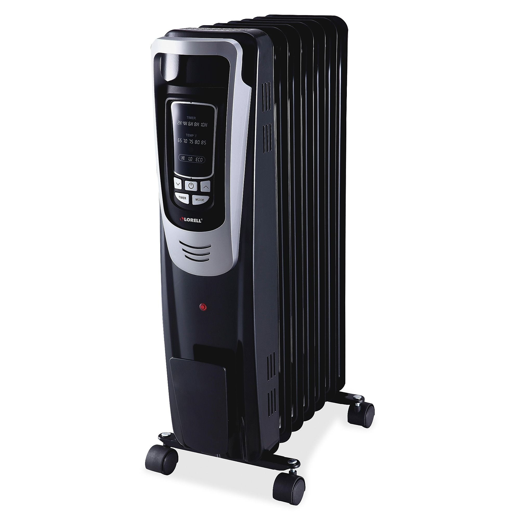 Lorell LED Display Mobile Radiator Heater Electric - Electric - 600 W to  1500 W - 3 x Heat Settings - 150 Sq. ft. Coverage Area - 1500 W - Black -  Walmart.com