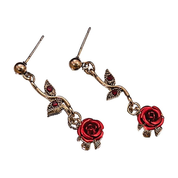 SLYNSHome Rose Bracelet Jewelry for Women Valentine's Day Gifts,Luxury Red Rose Jewelry Birthday Mother's Day Jewelry Gifts for Her