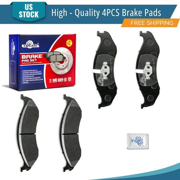YXPCARS 4PCS Brake Pads(D477), Front Ceramic Pads for Jeep Wrangler 1990-2006 Cherokee 1990-2001 Grand Cherokee 1993-1998 Comanche 1990-1992
