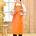 thumbnail image 2 of Gupgi Halter Neck Apron Waiter Baker Chef Bib Apron Adult Front Pocket Apron, 2 of 3