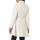 thumbnail image 3 of Abrigo largo de invierno para mujer con cuello de solapa, doble botonadura y dobladillo en forma de columpio, talla XL, color blanco, 3 of 5