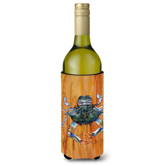 Carolines Treasures 8144LITERK Crab Wine Bottle Hugger Wine Bottle multicolor