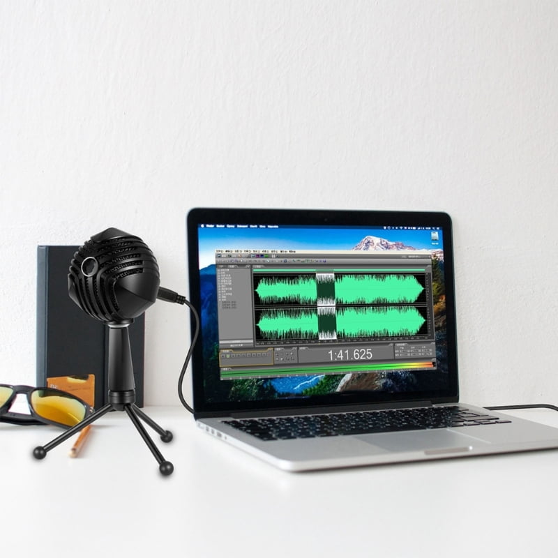 Portable USB Computer Microphone Desktop, PC, Laptop Microphone for Podcasting Condenser Microphone for Video Conference